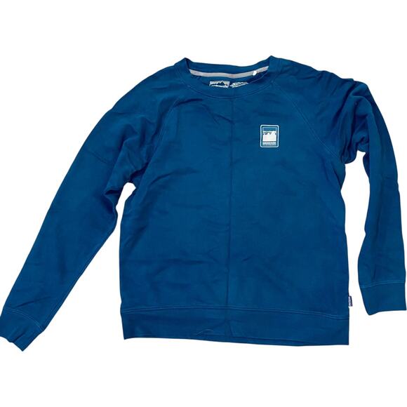 Patagonia Sweatshirt Womens Large Navy sweater Alpine Icon Regenerative Organic - Picture 1 of 8